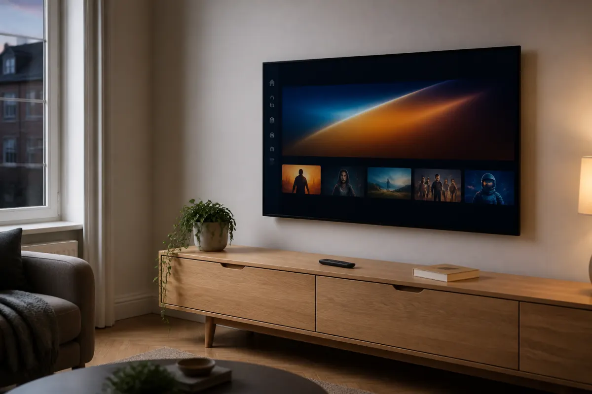 Living room TV ready for Tivi-Live setup